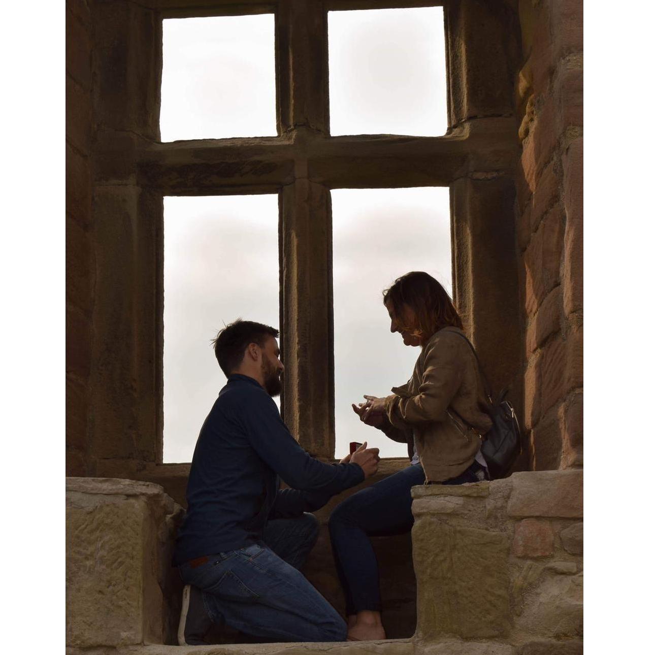 The window we climbed up for the proposal.