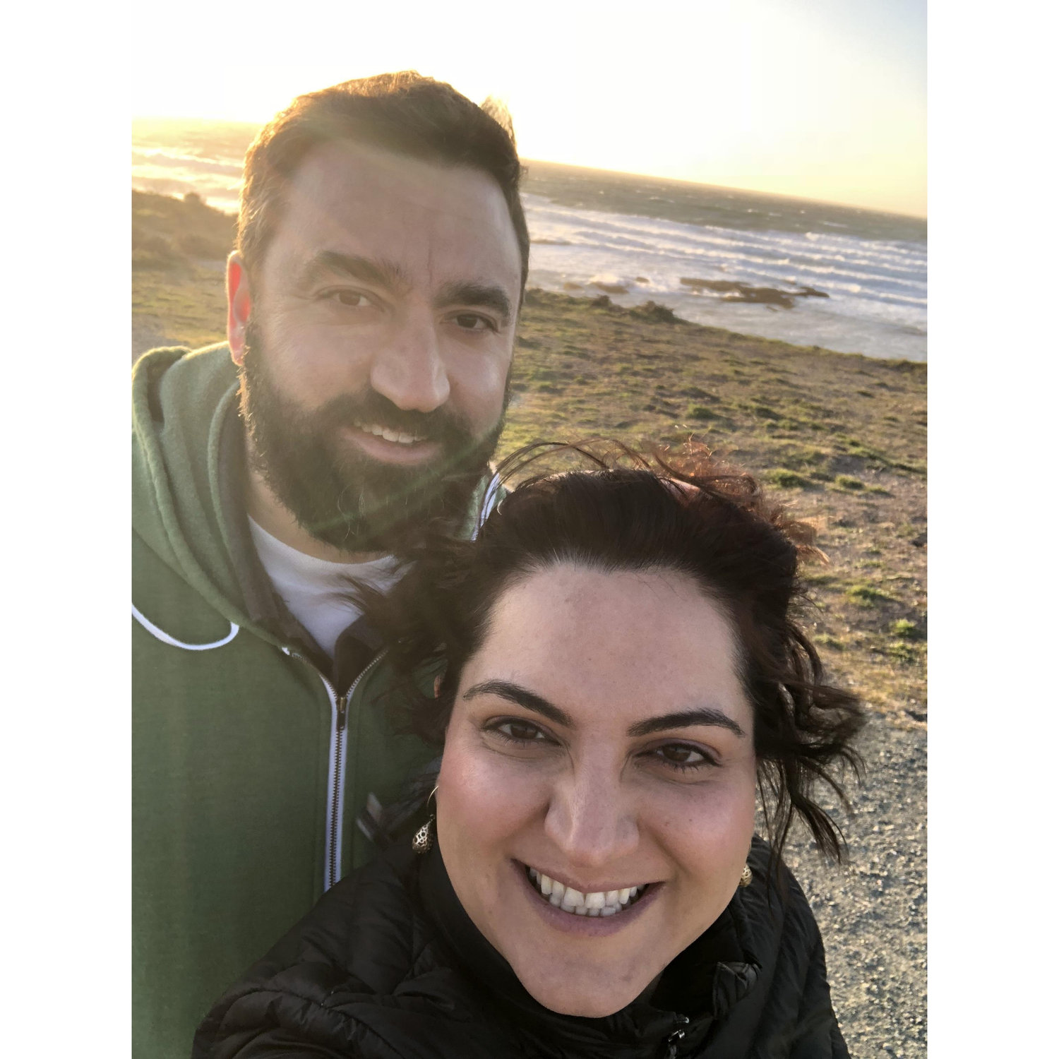 Enjoying the sunset after tide pooling in San Luis Obispo