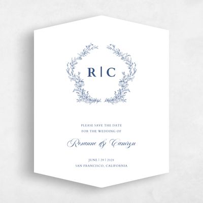 Blue Diamond Wedding Save the Date - Eleanora Classic