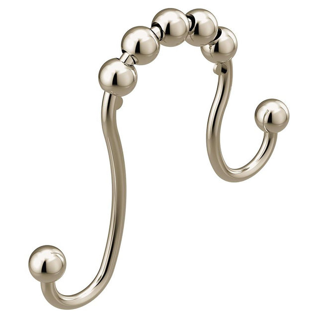 Moen SR2201NL Shower Curtain Ring, Pack of 12, Polished Nickel