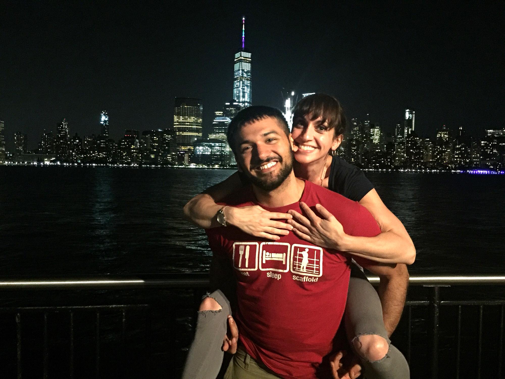Pride Night from Jersey City, NJ overlooking Manhattan 2015