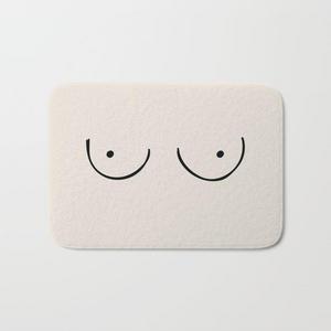 Boobs Bath Mat by nataliecatalina