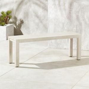 Matera Whitewash Dining Bench