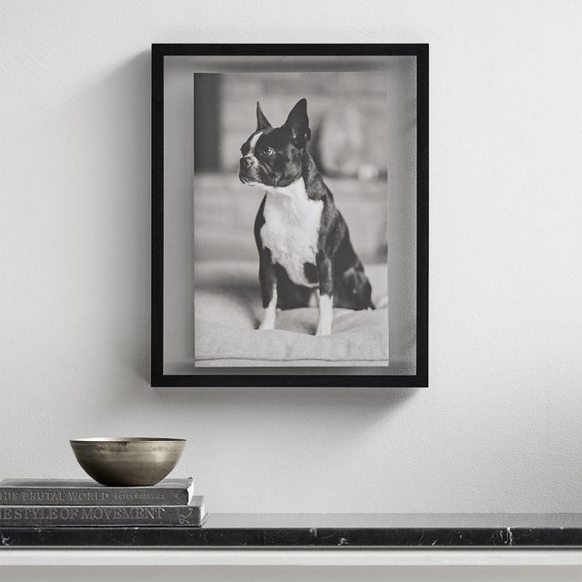 Floating Wood Gallery Frame, Black, 16"x20"
