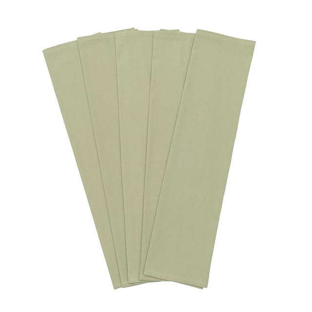 Sage Green Flour Sack Tea Towels - 100% Organic Cotton, 5 Pack, 27"x27", Highly Absorbent Dish Towels - Versatile Kitchen Towels for Baking - Customizable and Easy to Embroider (5 Pack - Sage Green)