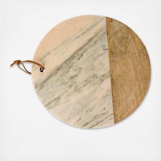 Pure Mango Wood & Marble Cheese Board
