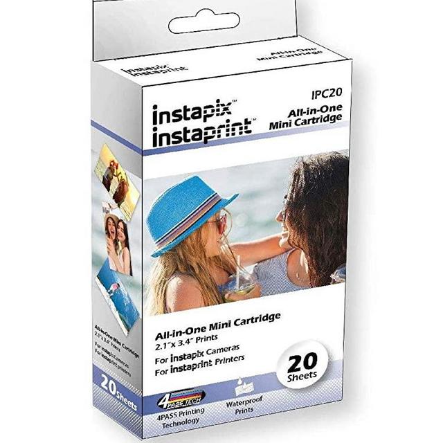 Instaprint 2 pack Instaprint Cartridges with 20 Total prints for Minolta Instapix Cameras & Bell+Howell Instaprint Bluetooth Printers