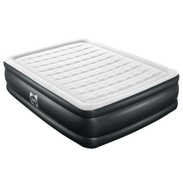 Inflatable Mattress Queen Airbed with Built-In Air Pump, Storage Bag, and Repair Patch