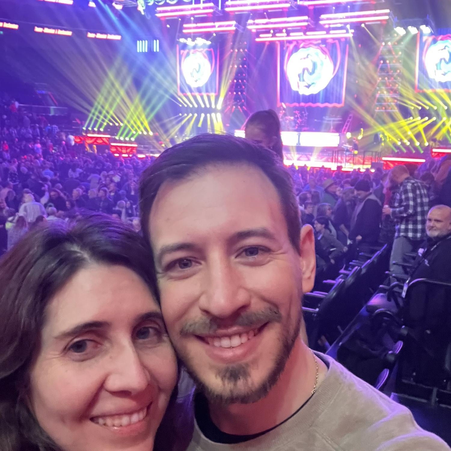 Having a great time at the Trans-Siberian Orchestra concert in Utah.