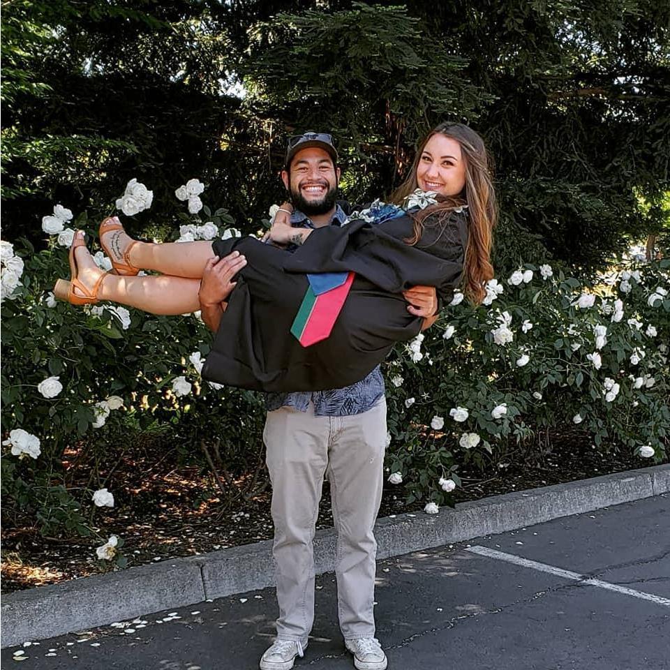 Amber FINALLY graduates grad school with the Masters Degree!