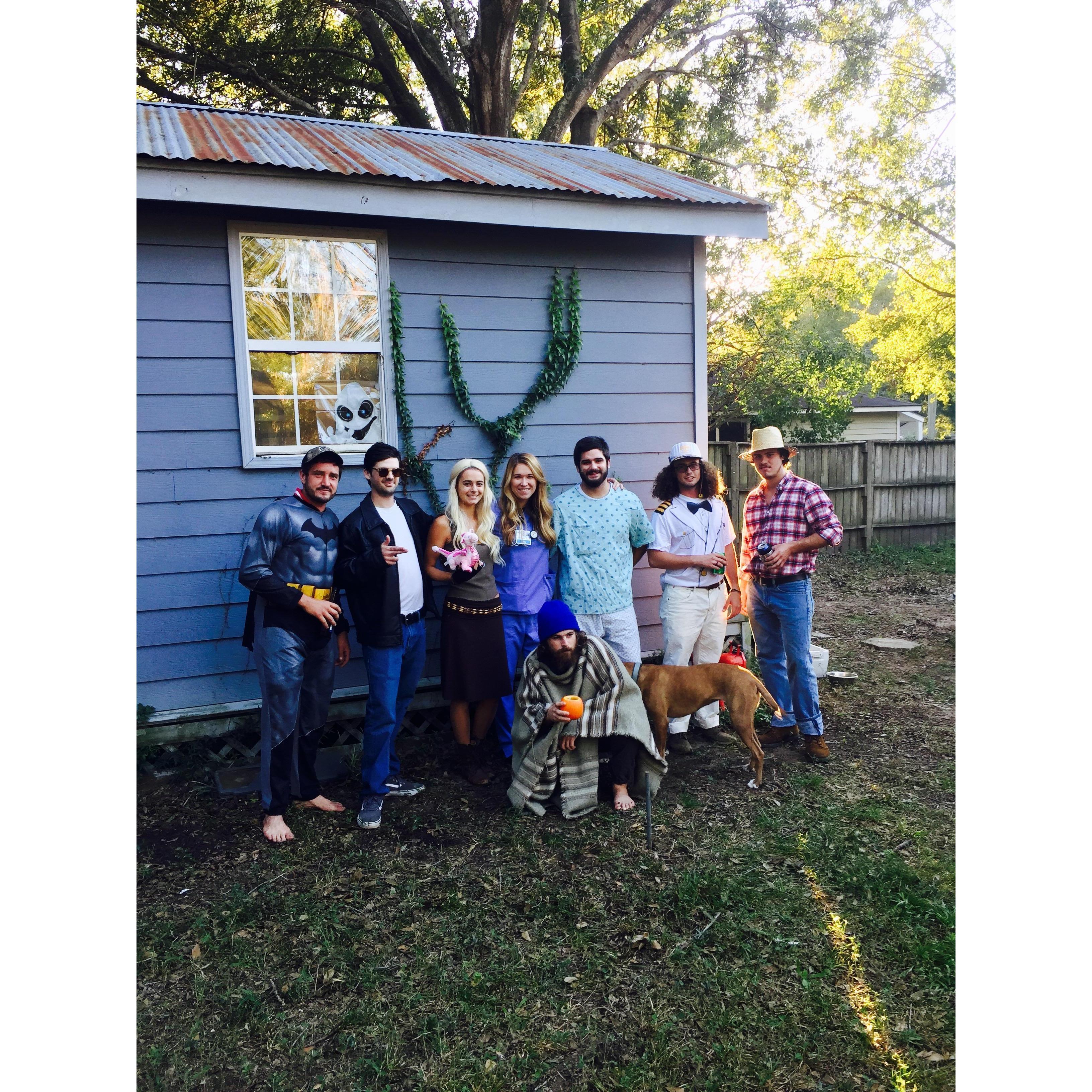 The gang at our house for our annual Halloween party