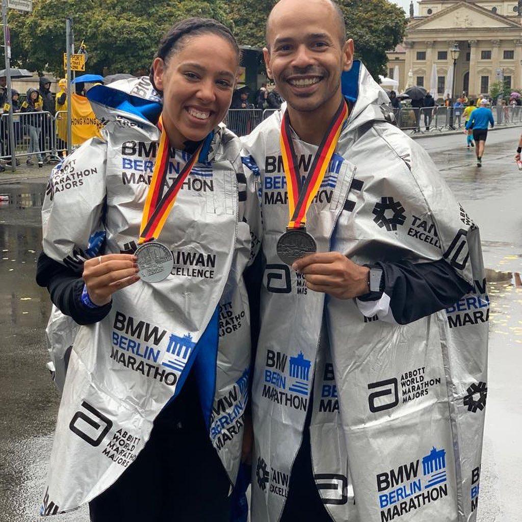 These two in Berlin after they "Plan A Crushed Everything" at the Berlin Marathon!