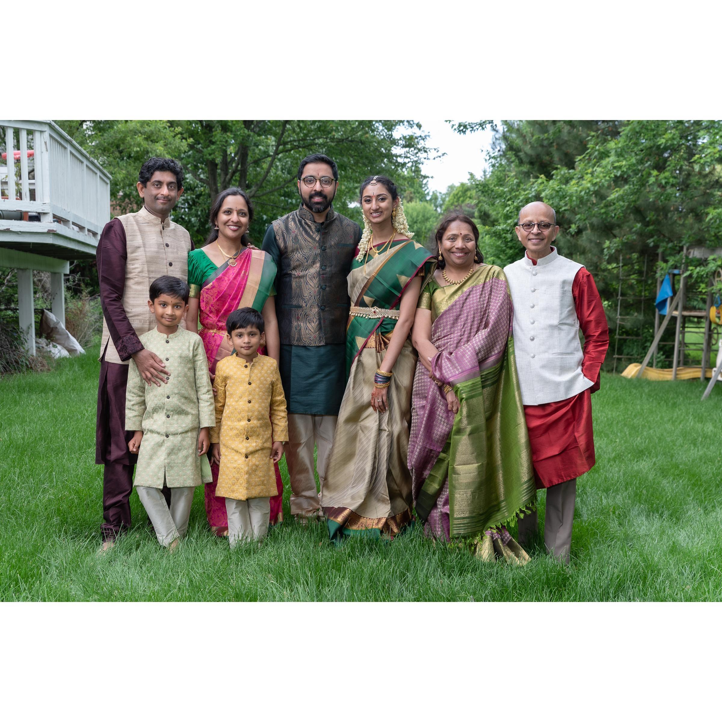 With the Vissas at our nischitardam in June 2019.