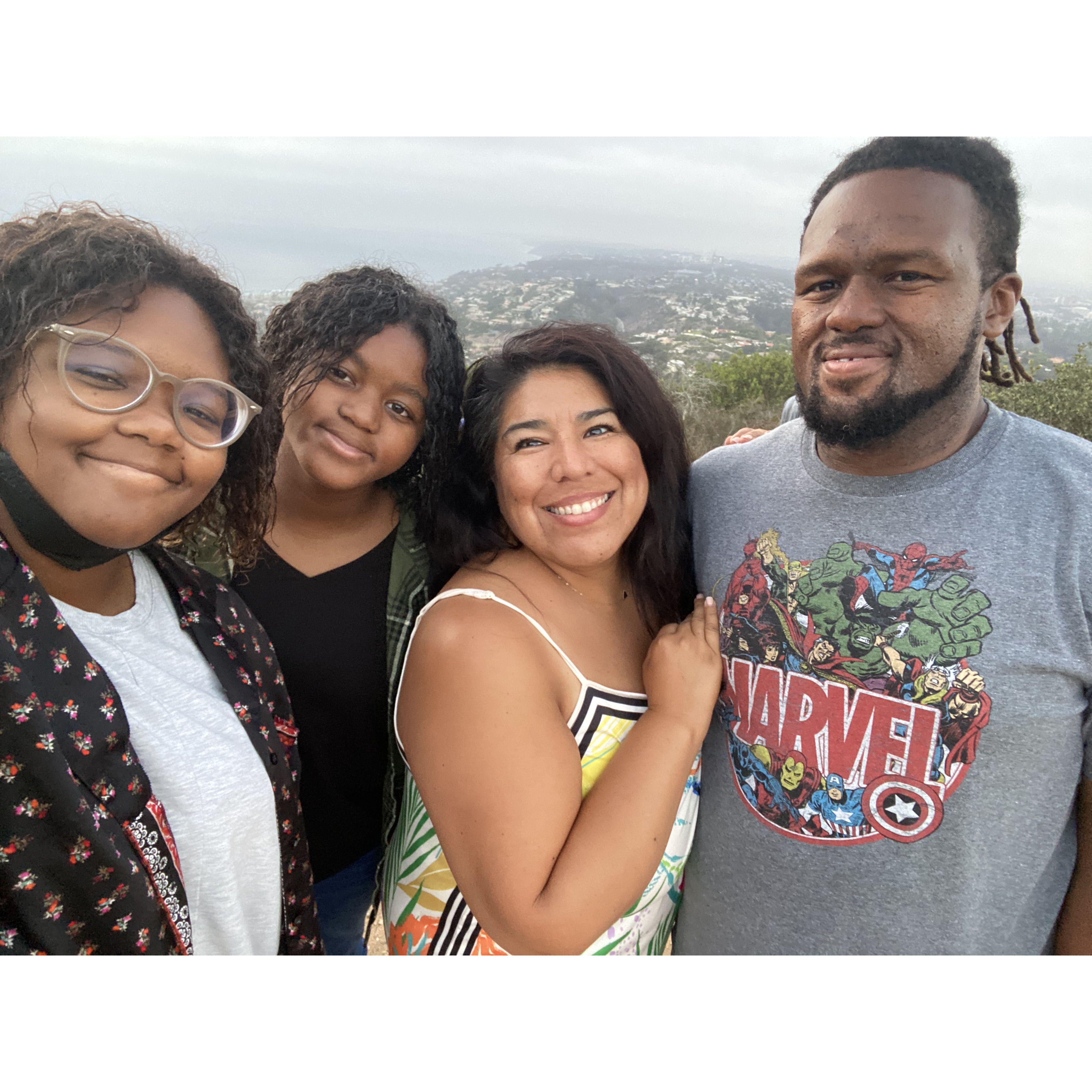 All of us together to watch the sunset in our favorite place Mt Soledad.