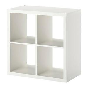 KALLAX				Shelf unit, high gloss gray-turquoise