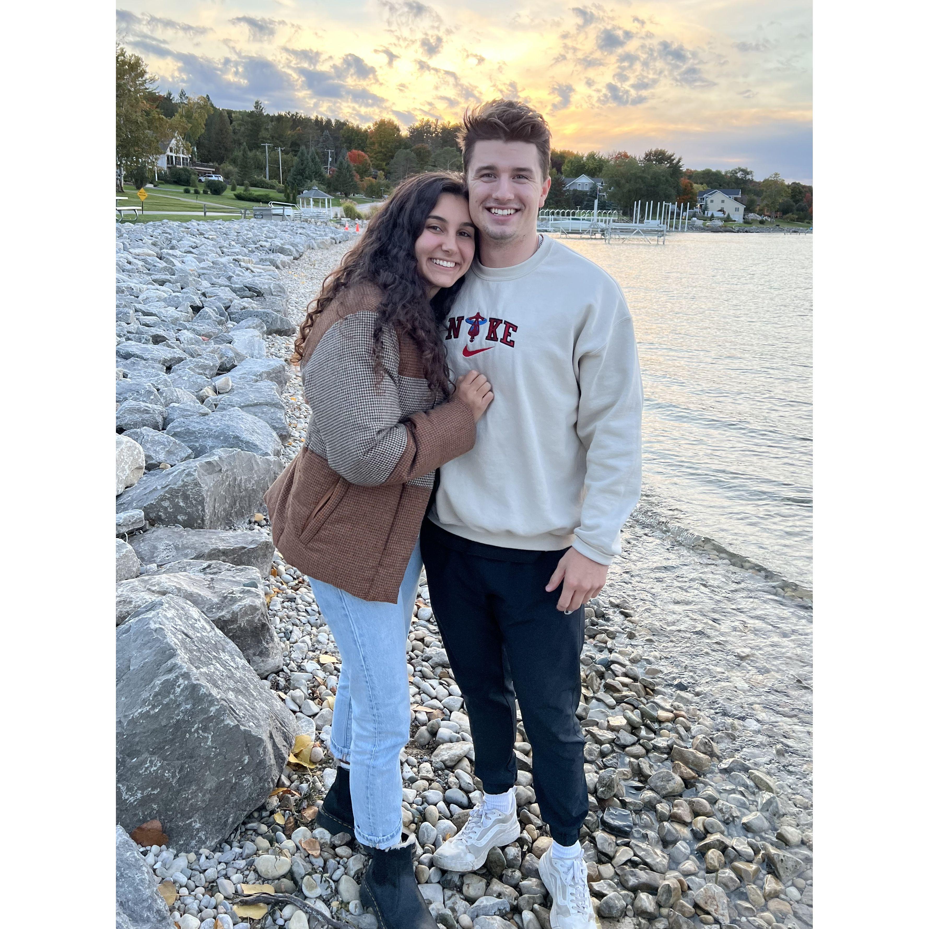 First Fall break together - Boyne City, Celebrating with the best of friends