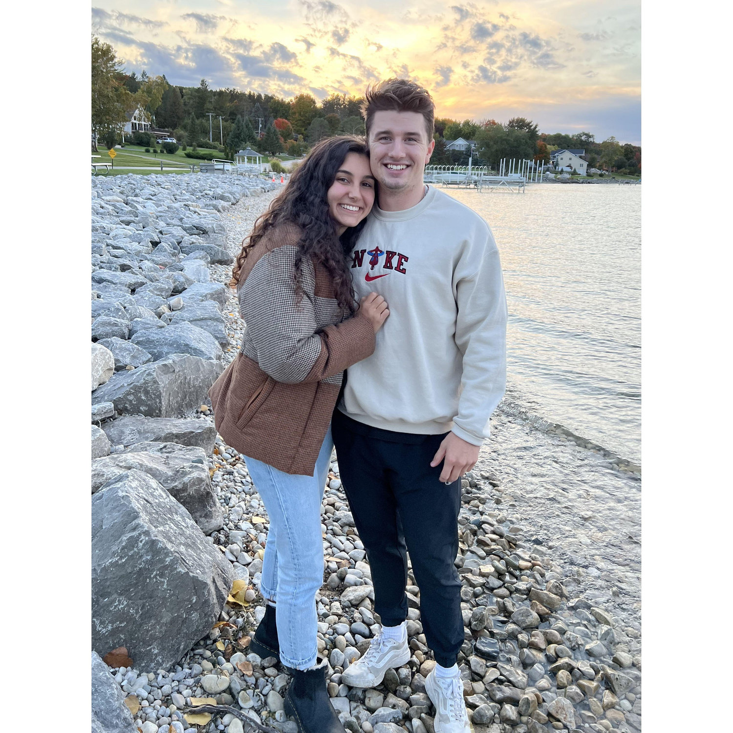 First Fall break together - Boyne City, Celebrating with the best of friends