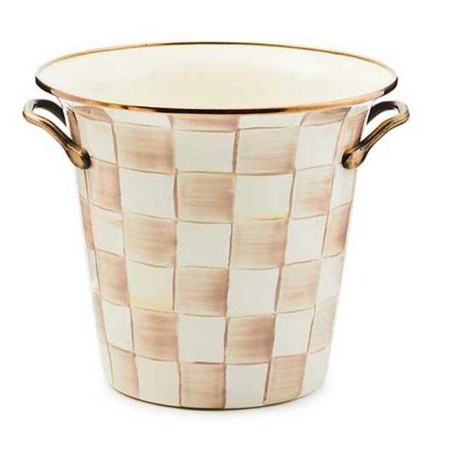 Mocha Check Wine Cooler