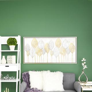 Contemporary Canvas Rectangular Veined Leaf Wall Art