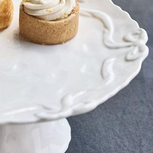 Benedita Bow Ceramic Stoneware Cake Stand