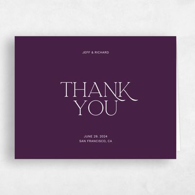 Eggplant, Purple Wedding Thank You - Hazeldale Landscape