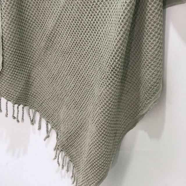 Waffle beige turkish towel, bathrobe, fauta, beach towel, bath towel, peshtemal, cotton towel, yoga towel, spa towel, surf