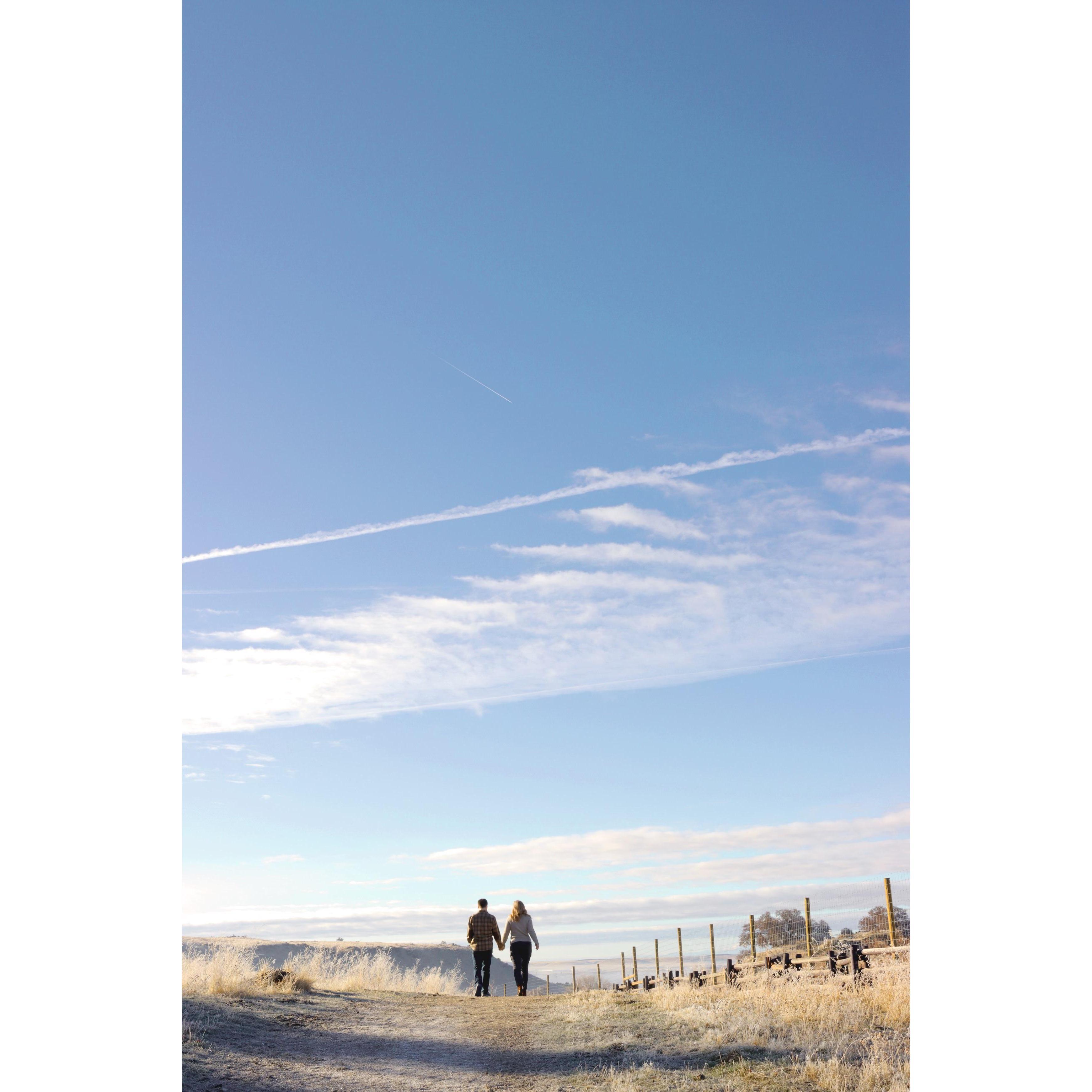 A walk in the foothills is the best way to spend time together. (2021)