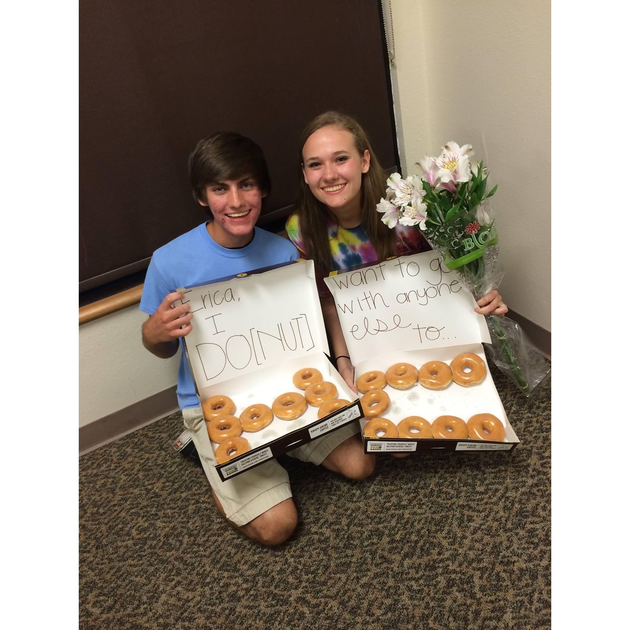 Asking Erica to Junior Homecoming 2015