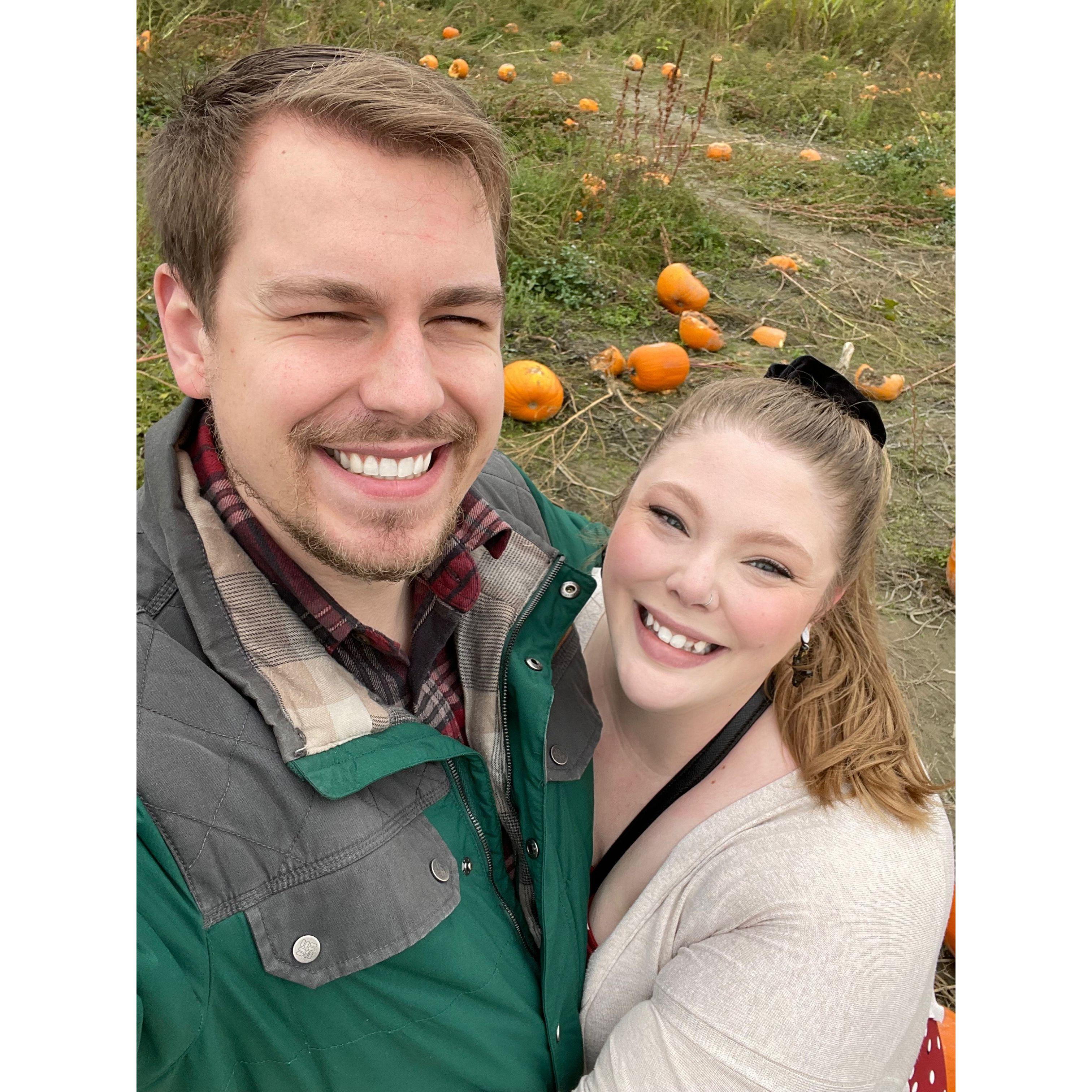 Always in the pumpkin patch for Katie's birthday!