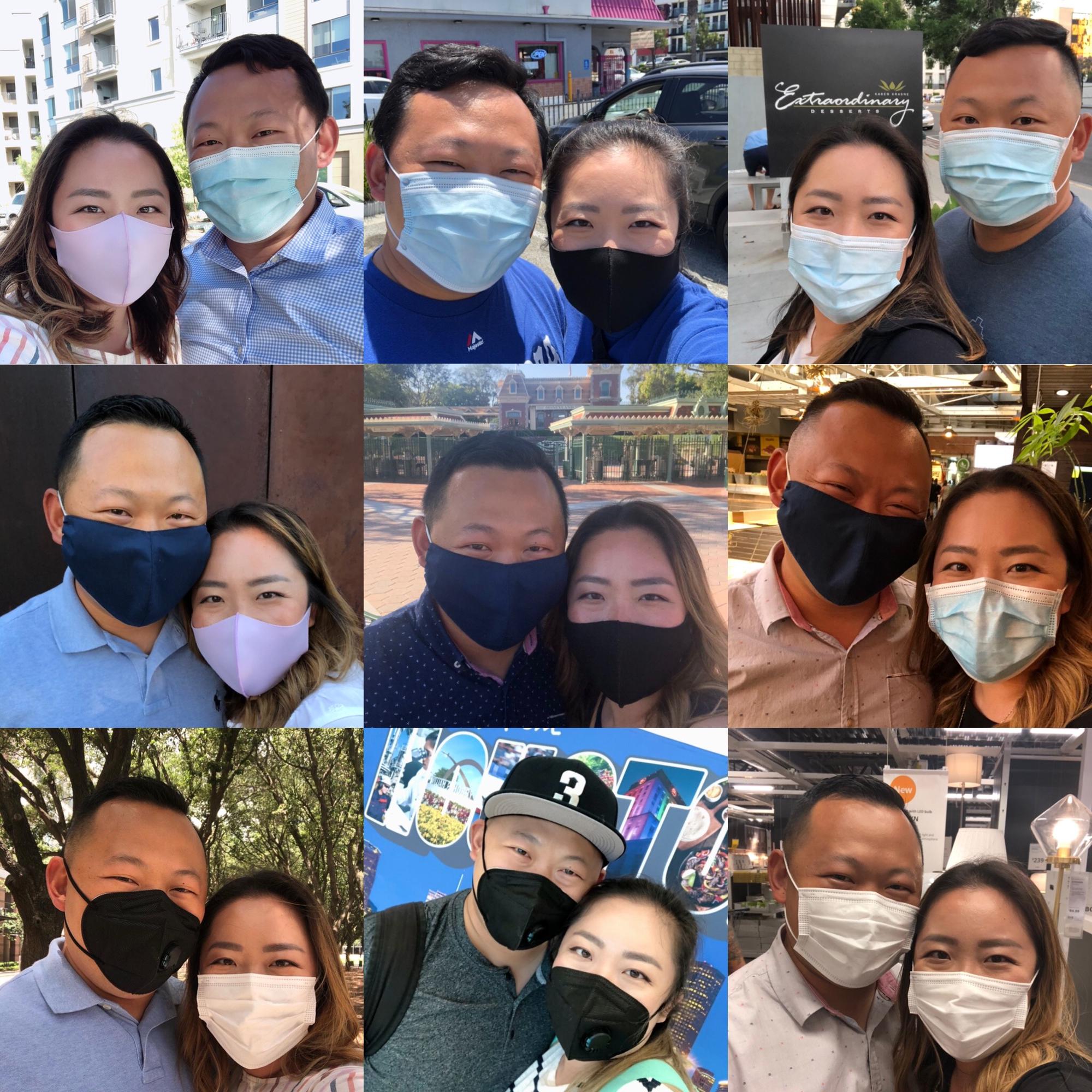 Pandemic couple! 😷❤️😷