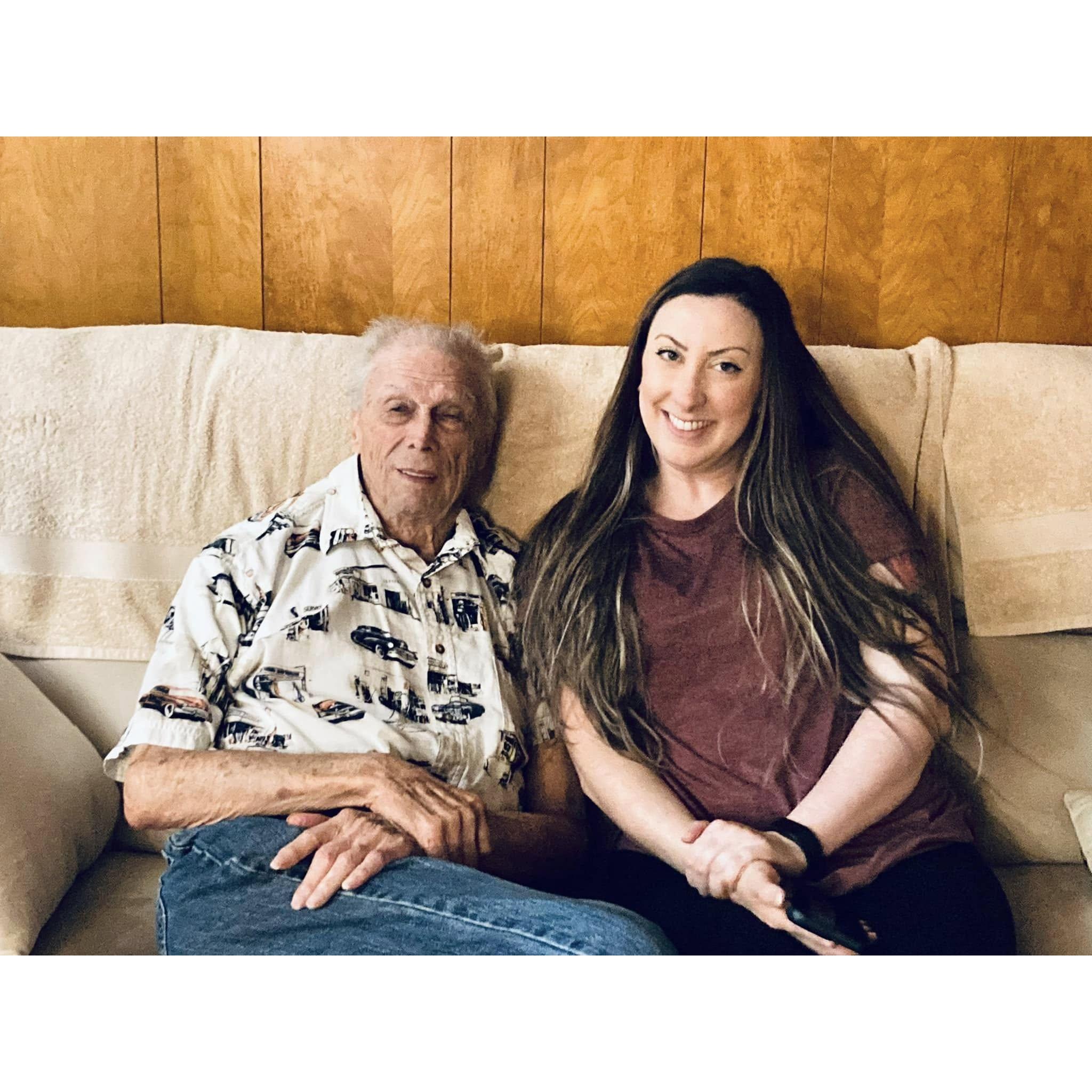 This was one of the last times they got to spend time with Kathryn's grandfather before he was in a hospital bed, and has since passed, so this was a special memory here.