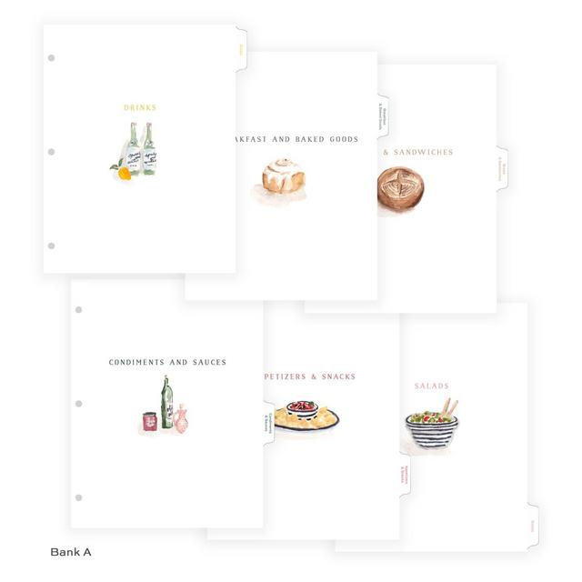Deluxe Tab Dividers for Recipe Binder - 24...