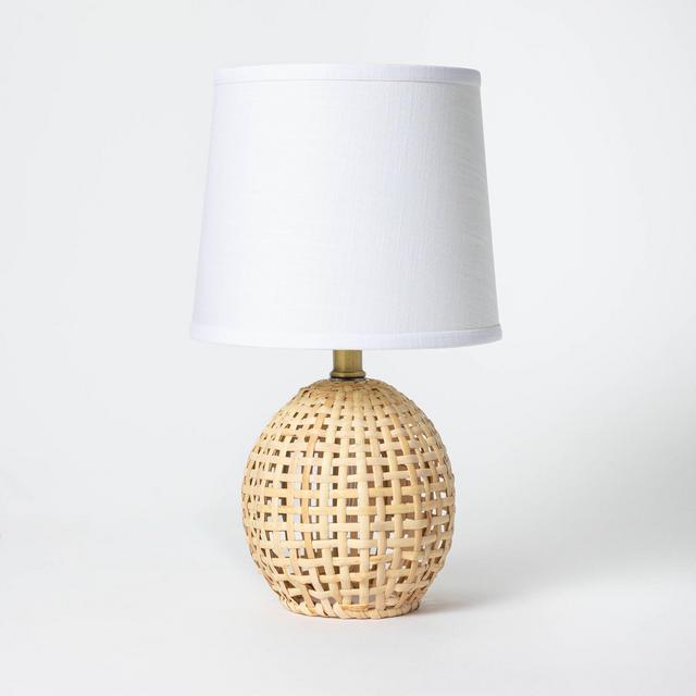 Round Rattan Accent Lamp Brown - Threshold™