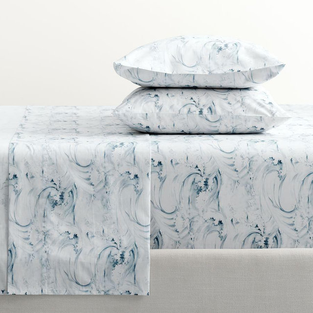Stinson Wave Percale Sheet Set, Queen