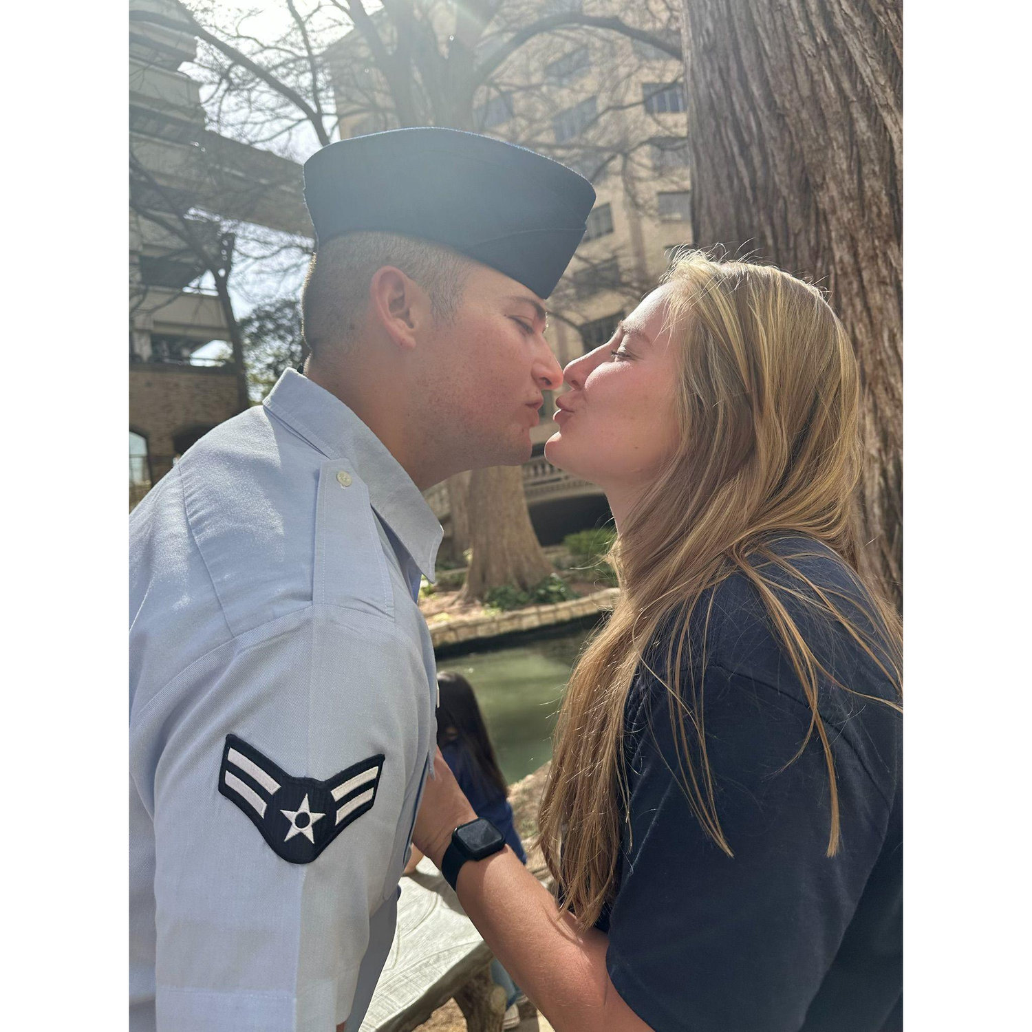 San Antonio Riverwalk after our engagement!