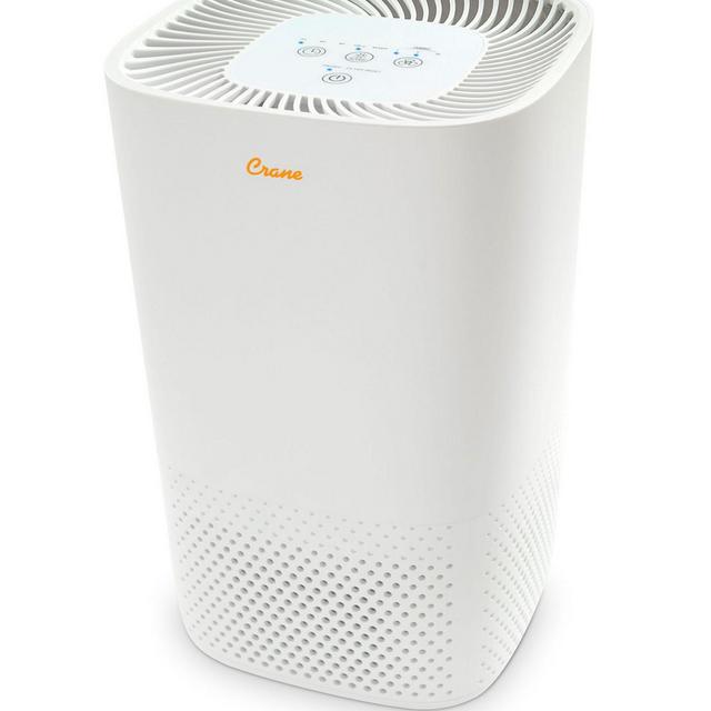 Crane Baby Crane Air Purifier with True HEPA Filter, UV Light, 250 Sq Feet Coverage, Timer Function, Sleep Mode, Washable Particle Filter, EE-5067