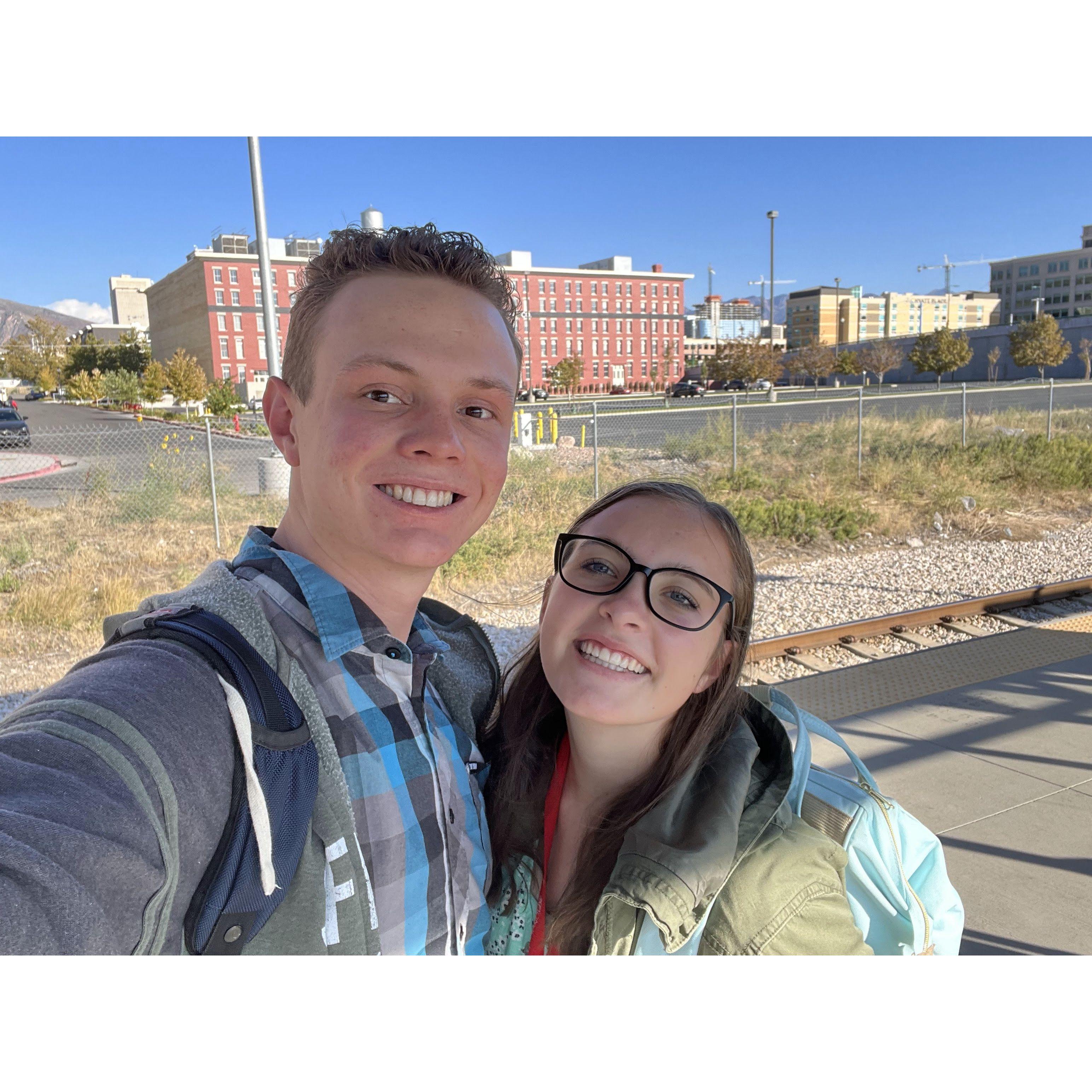 Off to meet her parents