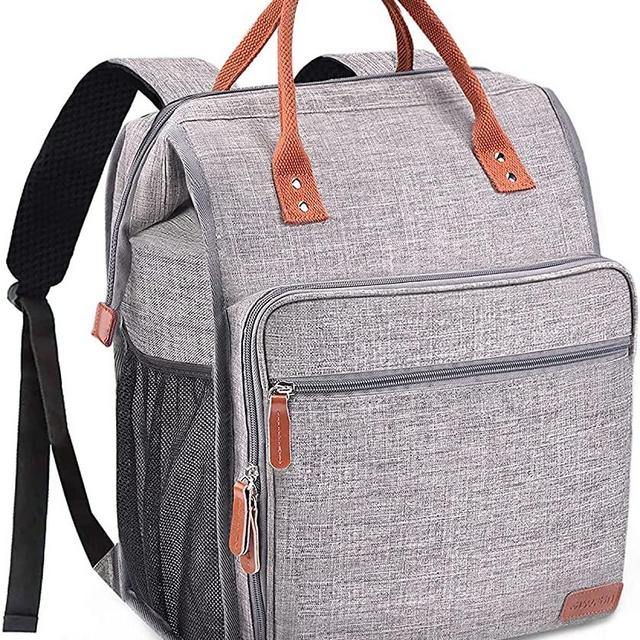 Cooler Backpack 30 Cans Insulated Leakproof Cooler Bag, Waterproof Large Capacity Backpack Cooler Lightweight Camping Lunch Backpack for Hiking, Beach, Fishing (Grey)