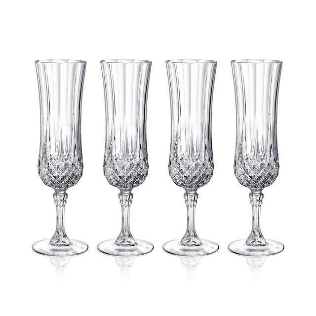 Cristal DArques Longchamp Set of 4 Flutes