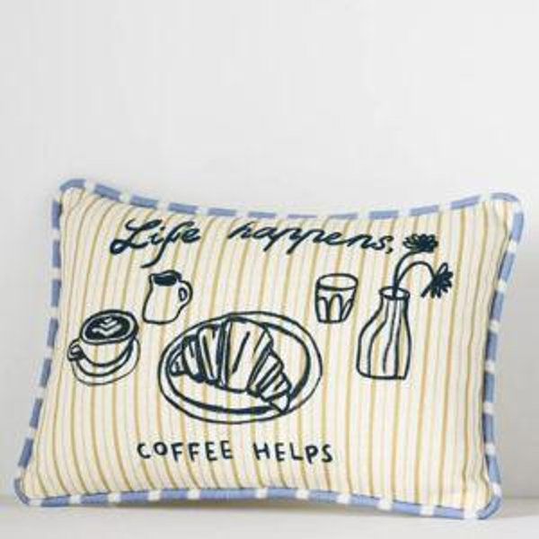 dduende studio Café Icon Cotton Pillow