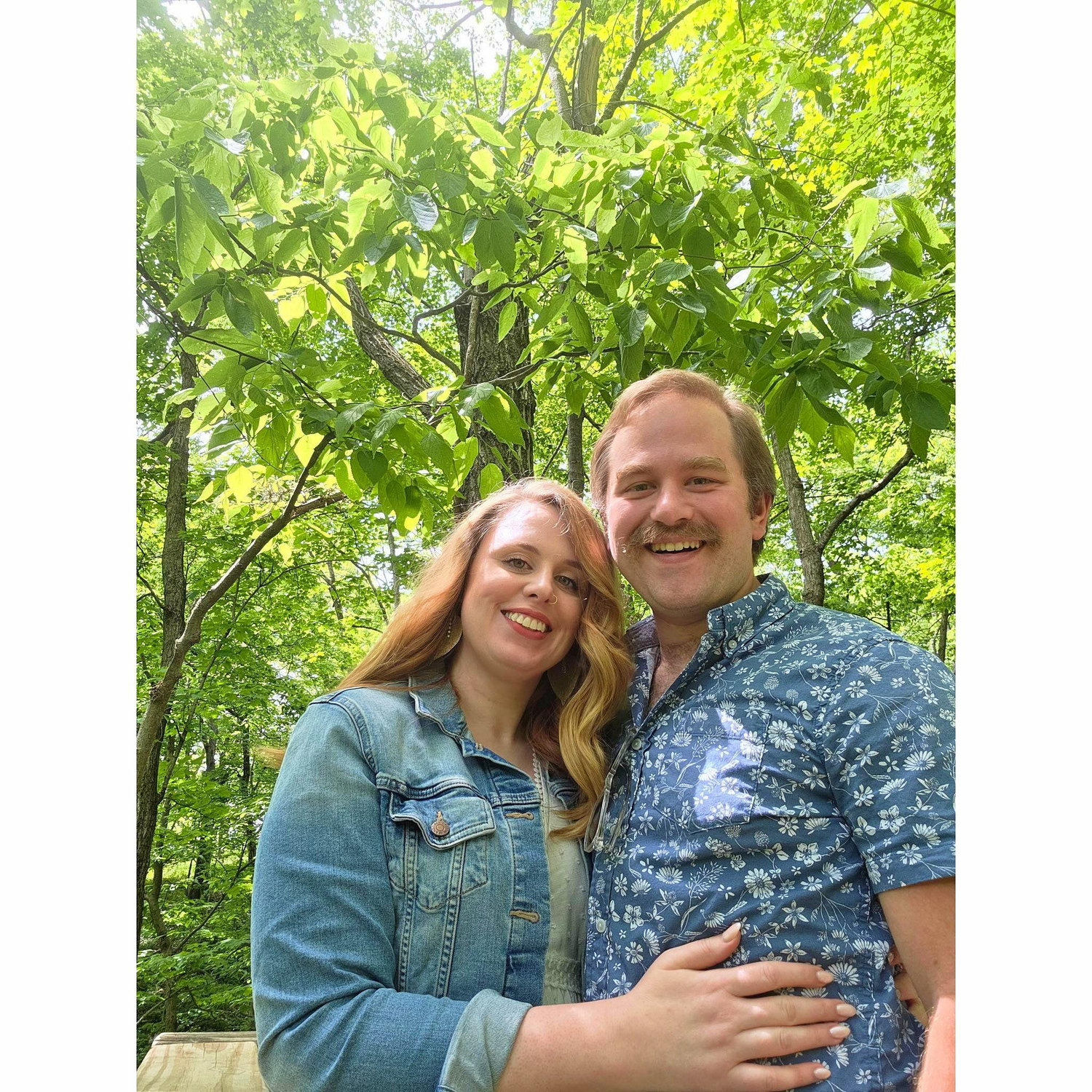 On memorial day 2025, Doug and Meg visited Clegg Memorial Gardens for a short jaunt in nature. Later, after drinks and dinner, Doug would propose.