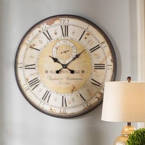 Oversized 31.5" Round Metal Wall Clock