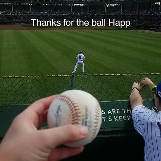 I waved at Ian Happ for 8 innings to get this ball