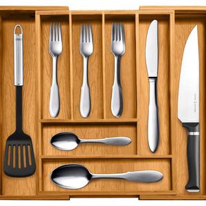 Bellemain 100% Pure Bamboo Expandable, Utensil - Cutlery and Utility Drawer Organizer