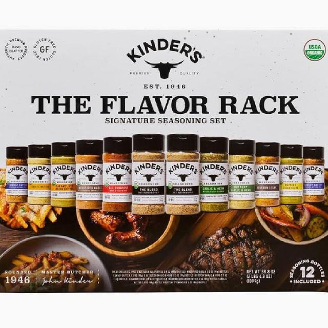 Kindars Organic The Flavor Rack Seasoning Set, 12 Count (38.8 oz)