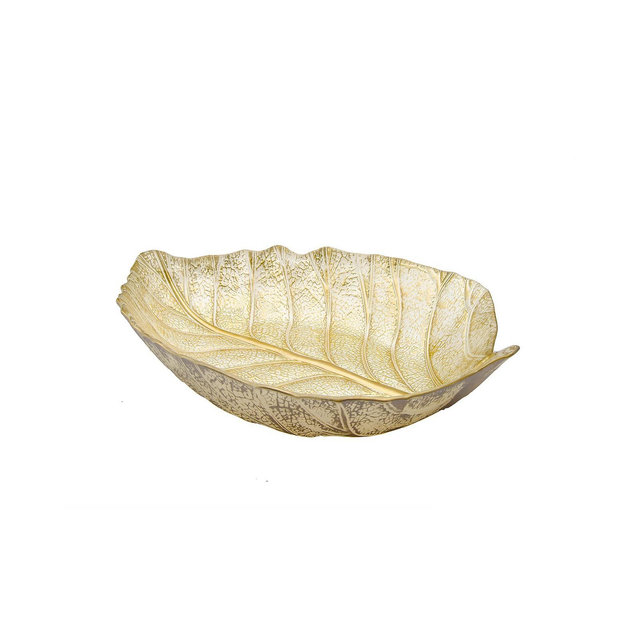 Classic Touch gold tone Leaf Shaped Dish