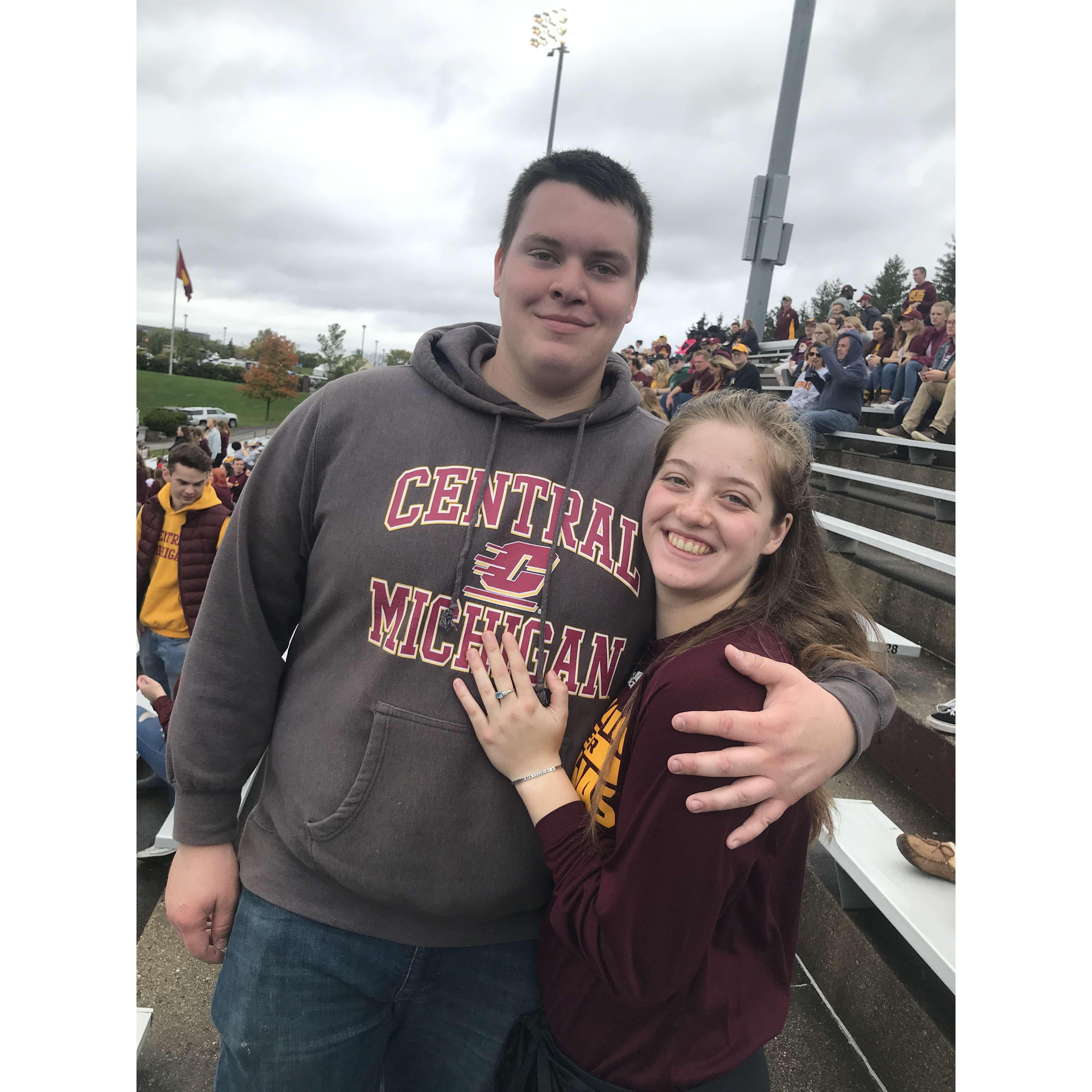 One of the many CMU football games we attended together!