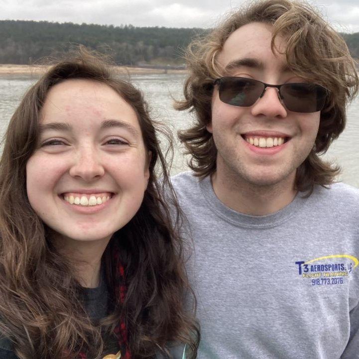 A picnic by Lake Dardanelle not long after we started dating