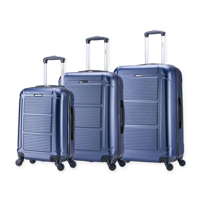 InUSA Pilot 3-Piece Hardside Spinner Luggage Set in Navy