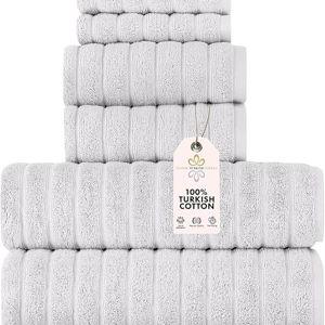 Classic Turkish Towels 6 Piece Bath Set (Mist Grey)